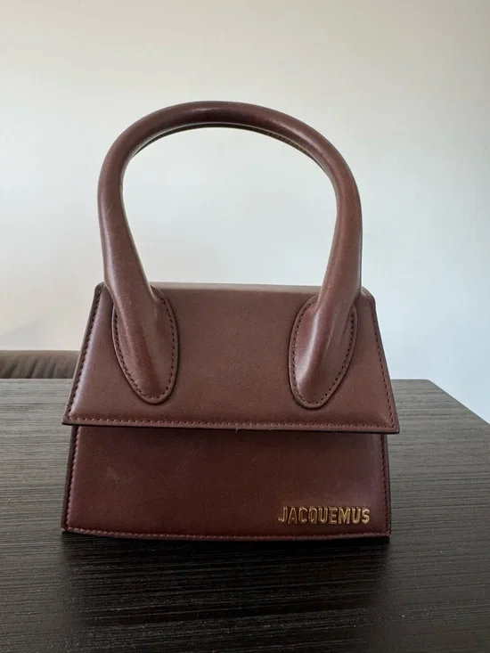 Jacquemus Chocolate Brown Le Chiquito Moyen Top-Handle Bag - Picture 1 of 3